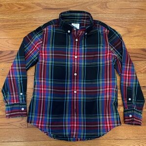 Crewcuts Black Button-Down shirt with Red and Blue Plaid